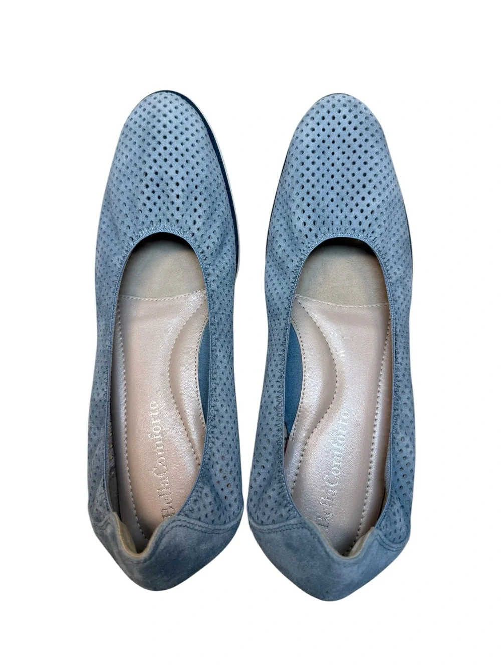 Bella Comforto Perforated Suede Wedge Slip-On Women’s Shoes - EU Size 39
